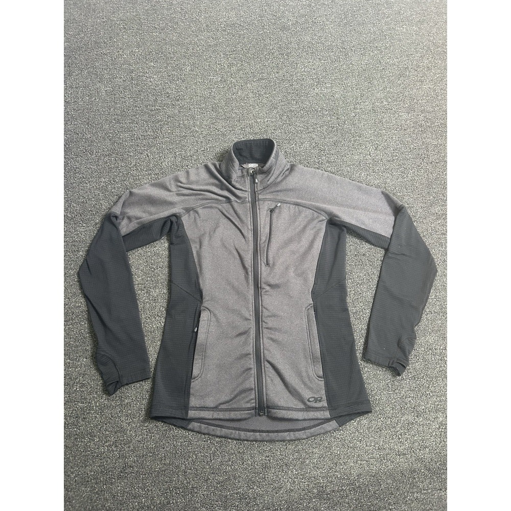 Outdoor Research Vigor Full Zip Thermal Jacket Gray Womens Small‎ Petite Fleece